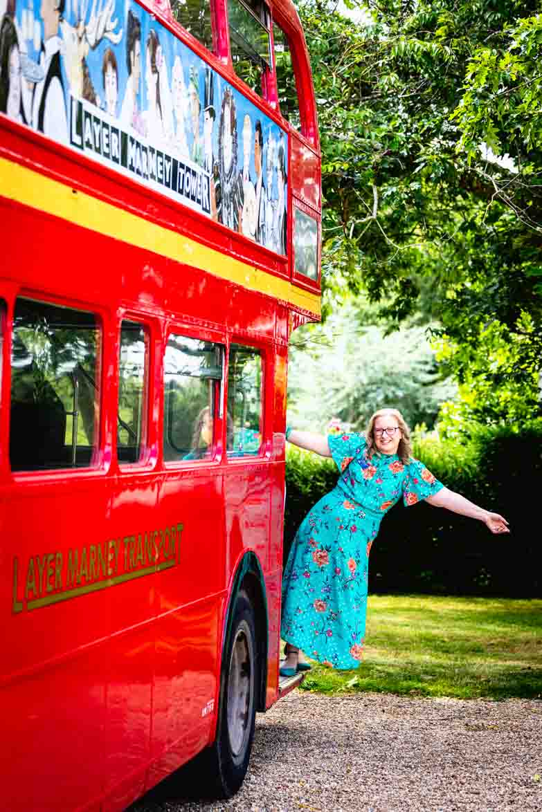 Deb Reed Celebrant Essex Colchester posing with arms out smiling.